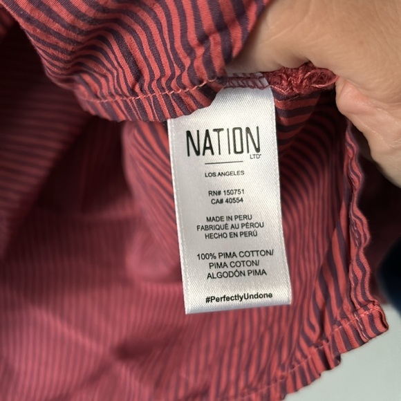 Nation LTD Estelle Peasant Blouse in Burlesque - Picture 5 of 5